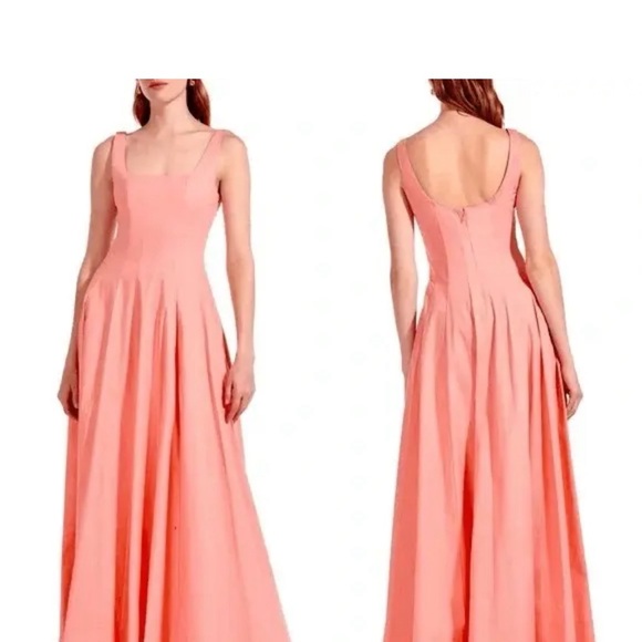 STAUD Wells Maxi Dress, Grapefruit Pink New W/ Tags Size 4 & 8 Available - Picture 5 of 6